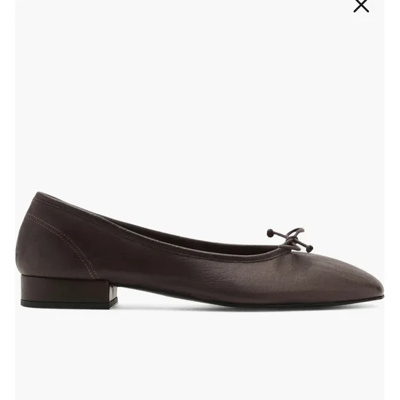 Mango Dark Brown Leather Flats - Picture 3 of 6